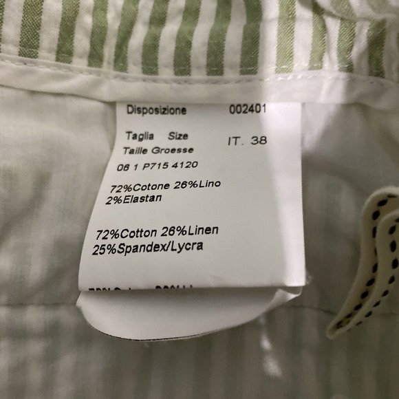 Piazza Sempione Italy Seersucker Shorts Linen - Picture 4 of 5